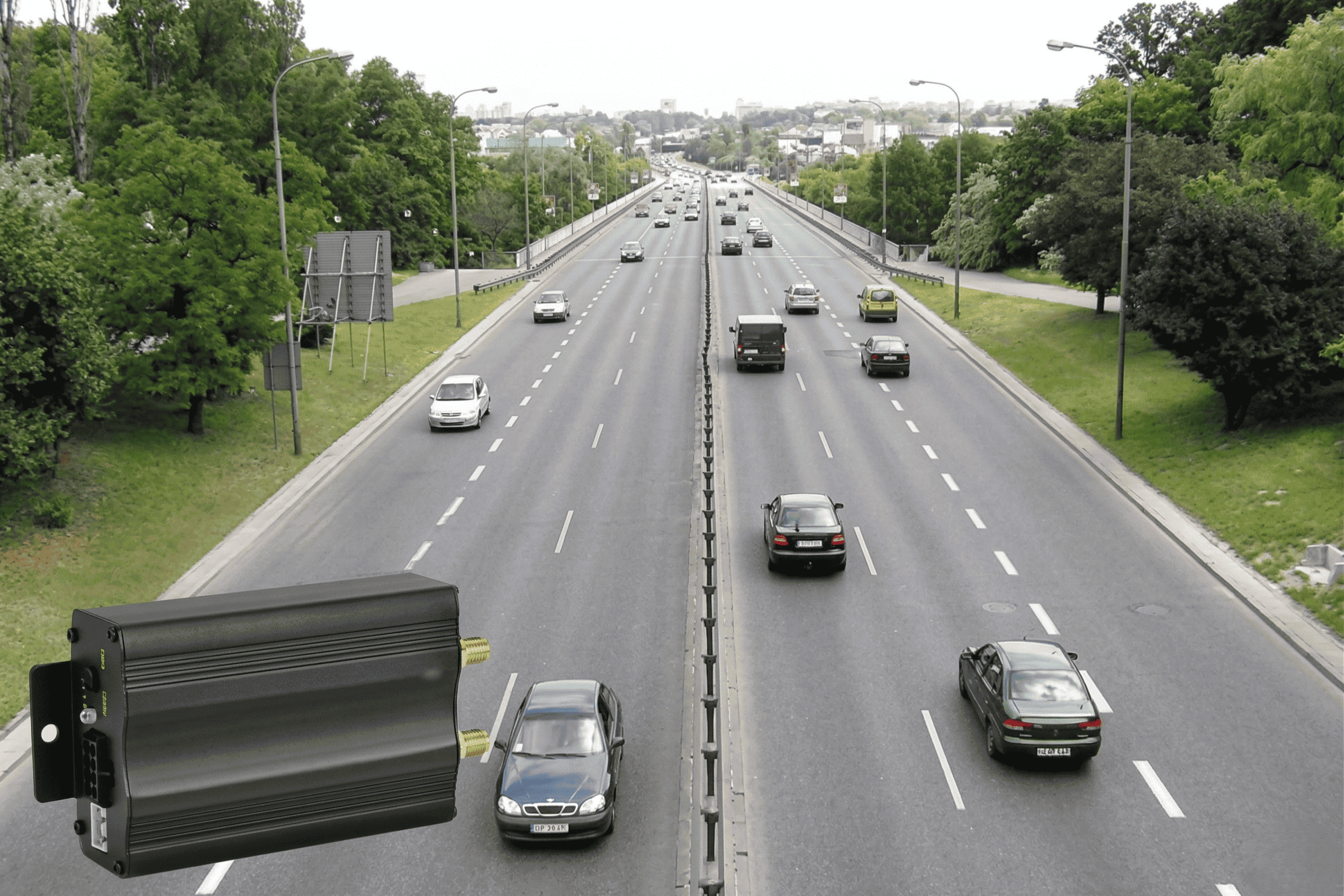 GPS Tracker on Highway